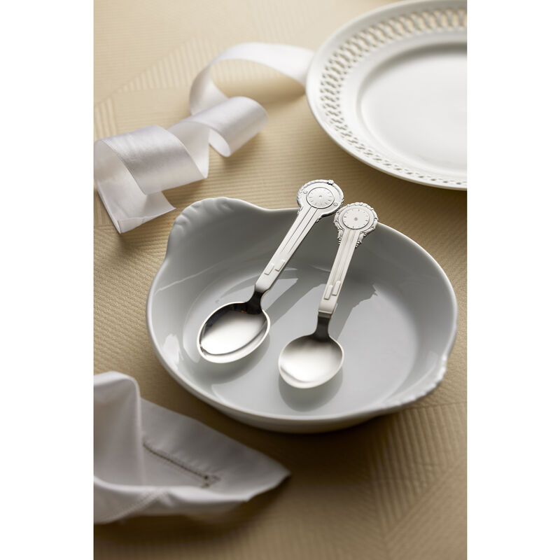 Clock with flowers Christening spoon Clock with flowers Christening spoon