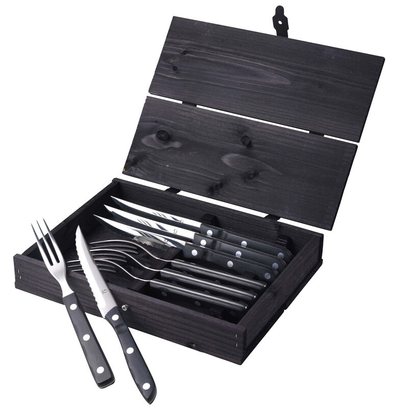 Old Farmer Black Steak cutlery 8 parts
