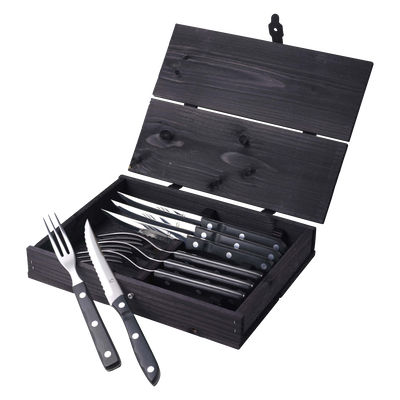 Old Farmer Black Steak cutlery 8 parts