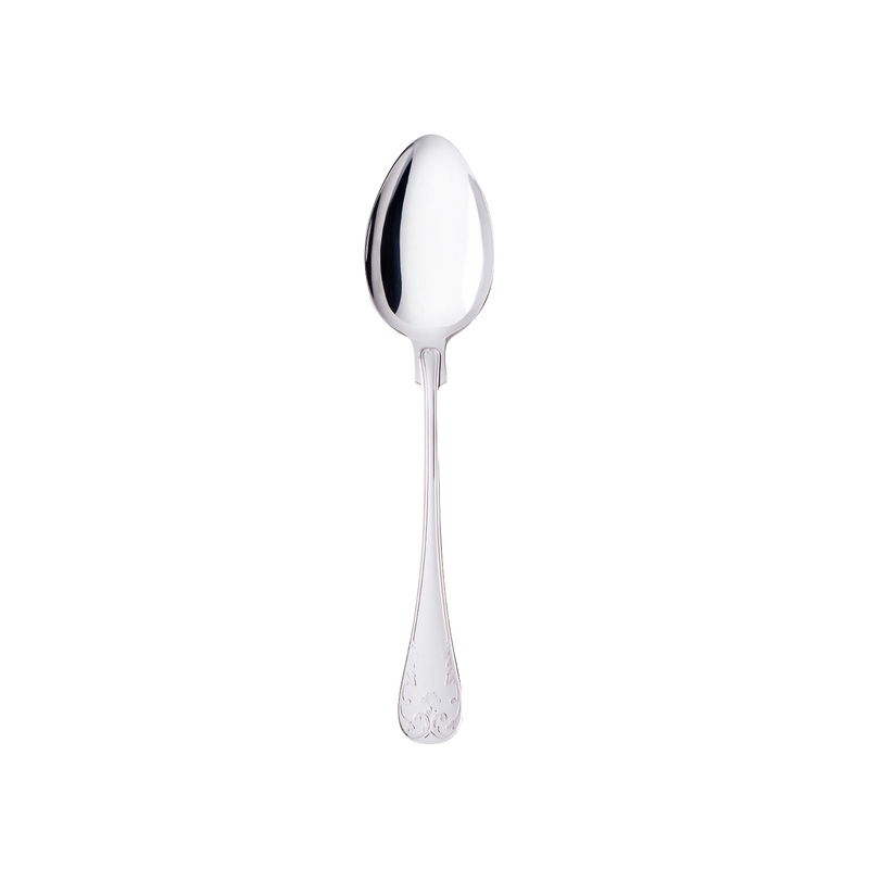 Gammal Fransk Silverplated Dessert spoon
