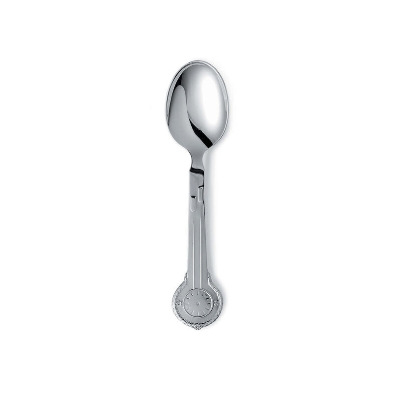Clock with flowers Christening spoon Clock with flowers Christening spoon